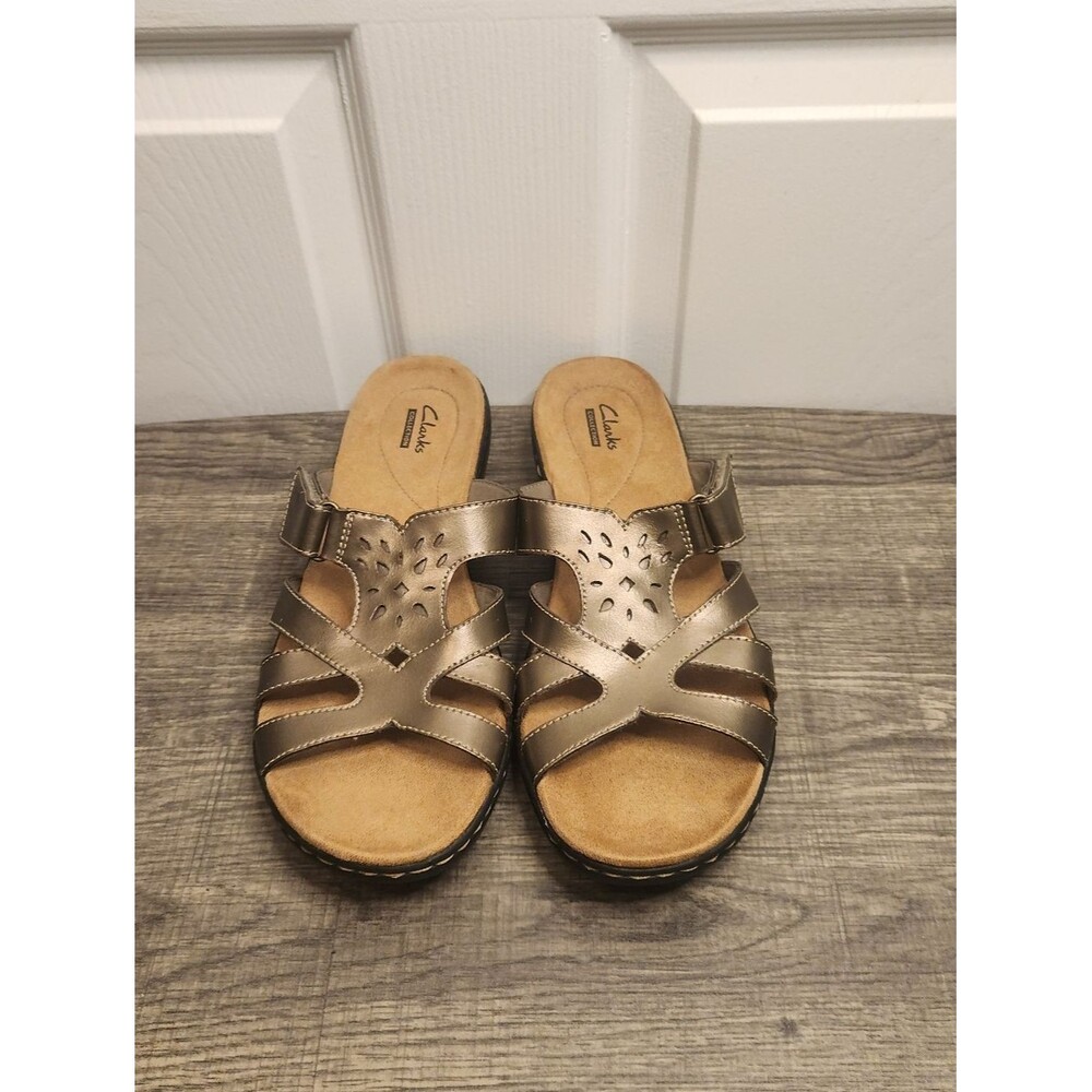 Clarks Women's Metallic Slide Sandals Size US 11
